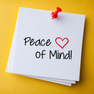 graphic saying peace of mind