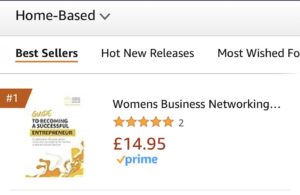 A screenshot of the Amazon UK "Home-Based" best-sellers list, showing three books: "Guide to Becoming a Successful Entrepreneur" priced at £14.95.