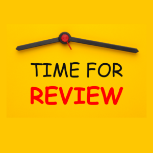 Graphic with wording Time for Review