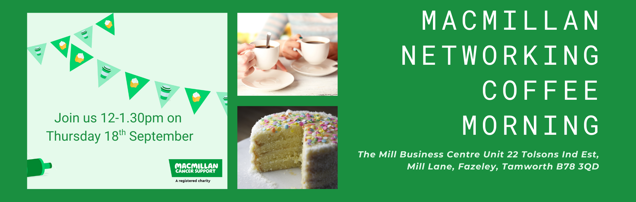 Invite to Macmillan networking coffee morning
